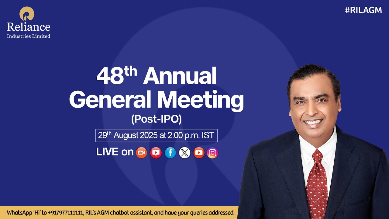 Welcome to the 48th Annual General Meeting of Reliance Industries Limited. 
