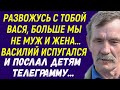 Развожусь с тобой Вася, мы больше не муж и жена Вася испугался и отправил телеграмму детям Рассказ