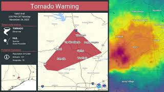 24th November 2025 - EF1 Tornado - Cypress, Tomball, Klein, Spring, Texas - NOAA Weather Radio