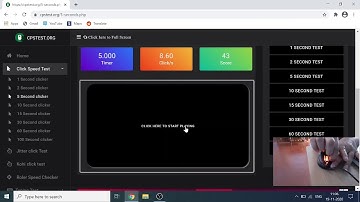 9.8 Clicks Per Second || 5 seconds click Test