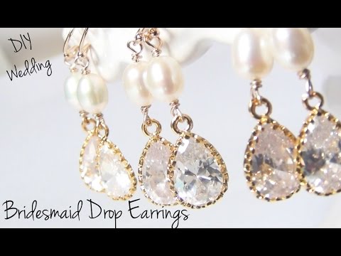 bridesmaid-drop-earrings-♥-diy-wedding