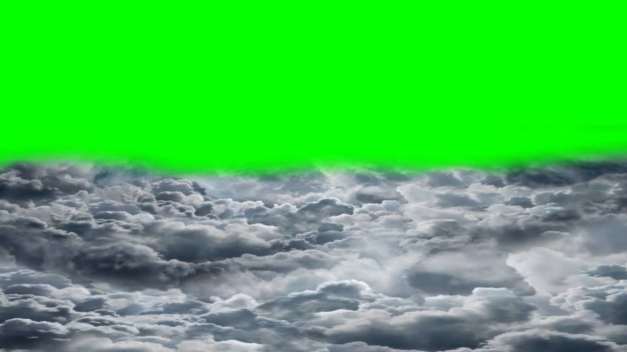 flying over the clouds - green screen effect - YouTube