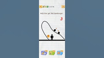 Draw 2 save level 98 #shorts #draw2save #gameplay #hamburger #bombs