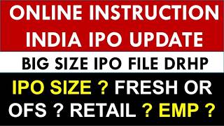 New IPO Alert | Online Instruments India IPO DRHP File | Upcoming Big Size IPO | IPO News Today