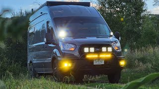 Flatline Nudge Bar Install for Lights on our Ford Transit DIY Campervan