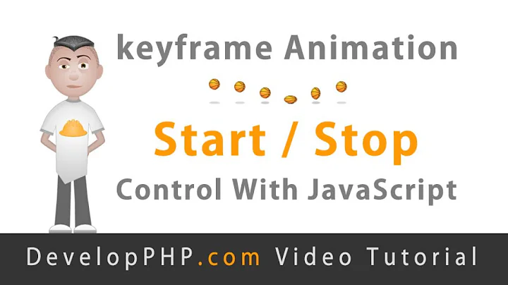 Start Stop CSS Sprite keyframes animation with JavaScript