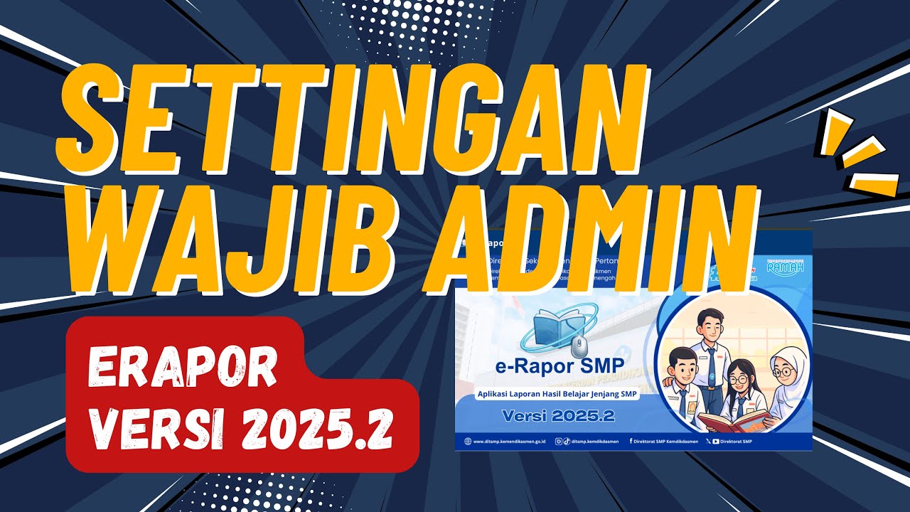 WAJIB TAHU! ⚠️ Setting Awal e-Rapor (Data Referensi) untuk Admin Sekolah | Tutorial Lengkap