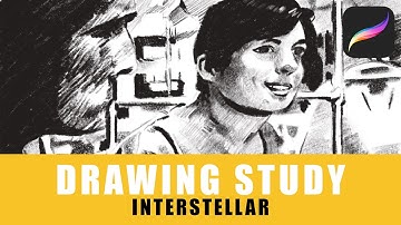 Procreate Timelapse Digital Art Process ✏️ Interstellar Drawing Study 4