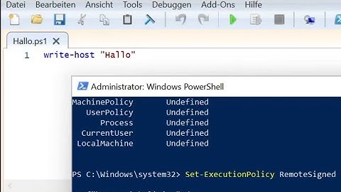 Windows | PowerShell Skript erstellen, erlauben und ausführen, Schritt für Schritt -Execution-Policy