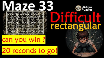 Difficult rectangular mazes Maze 33
