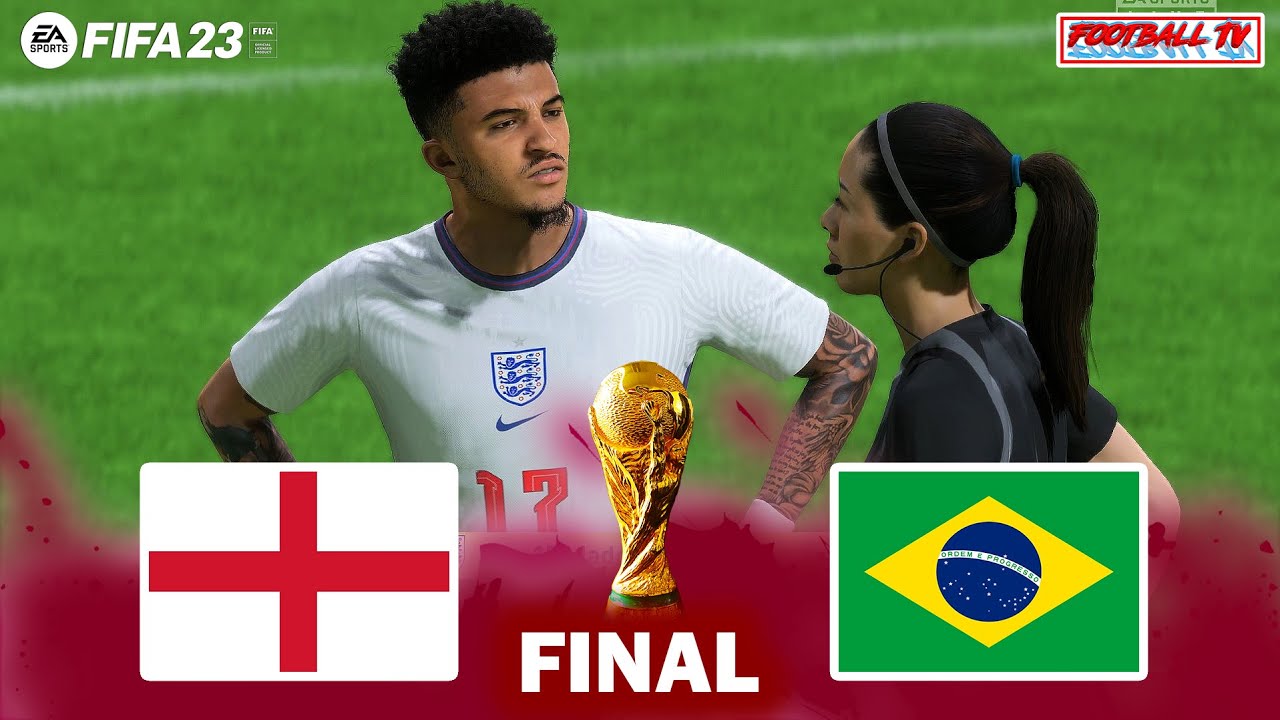 FIFA 23 - Brazil vs England - Final FIFA World Cup Qatar 2022 - Full Match  All Goals - PC Gameplay 