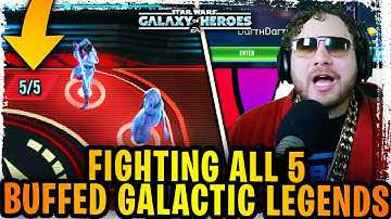 First Time Fighting All 5 BUFFED Galactic Legends with NERFED Characters - FIX AUTO DEPLOY IN GA!