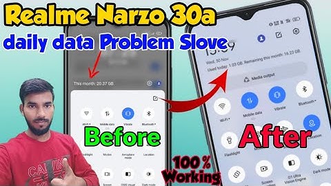 Realme Narzo 30a me daily data Problem kaise solve kare | Realme Narzo 30a daily usage data settings