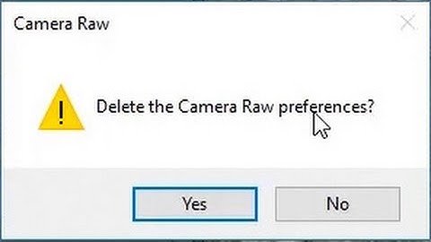 How To: Reset Camera Raw Preferences