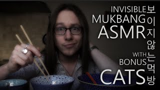 Invisible Mukbang ASMR (보이지 않는먹방 ) | Delicate Eating Sounds, No Food, Tapping, Cat Invasion