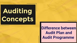Difference between Audit Plan and Audit Programme | Auditing Concepts