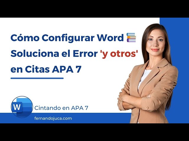✅ Cómo Configurar Word en Español México para APA 7📚 | Soluciona el Error 'y otros' en Citas