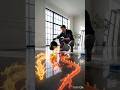 THIS FLOOR HAS A DRAGON INSIDE 😳🔥#epoxy #dragon #shorts