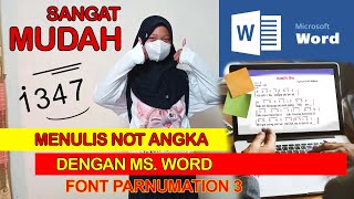 Cara Menulis Not Angka di Microsoft Word Menggunakan Font Parnumation screenshot 5