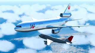 Near Mid-Air Collision Over Shizuoka - 2001 Japan Airlines Boeing 747 & DC-10 Incident