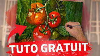 PEINDRE des TOMATES | Guide Étape par Étape | Peinture Acrylique