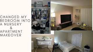 Baby boy nursery tour | 1 bedroom apartment | shared rooms