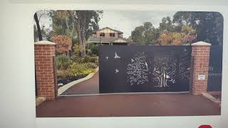 Laser Cut Iron Sliding Patio Door8615397579990