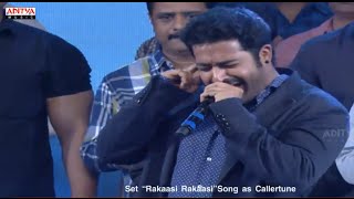 Jr. NTR Singing On Stage - Raakasi Raakasi Song - Rabasa Audio Launch - Rabhasa