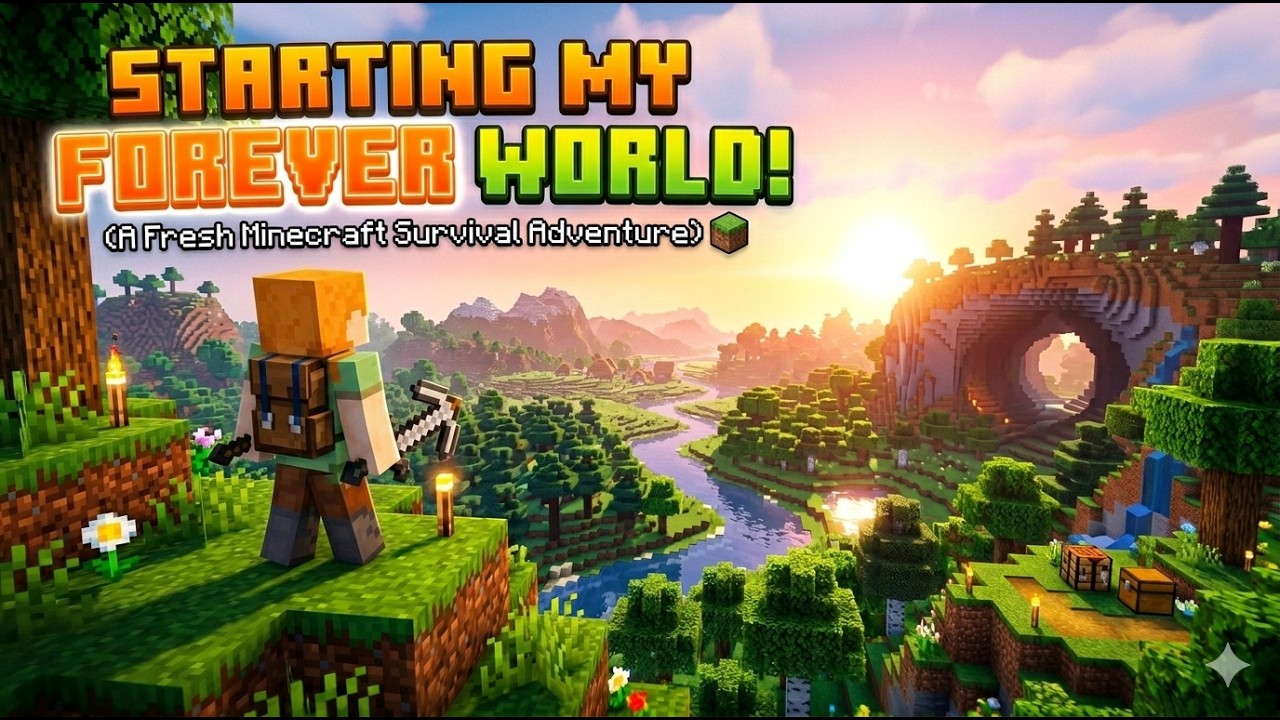 Starting my FOREVER WORLD in Minecraft - YouTube