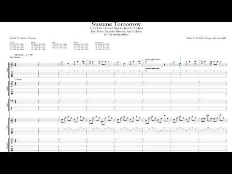 FULL ||【TAB】 Love Live! School Idol (ラブライブ!) - Susume→Tomorrow (ススメ→トゥモロウ)