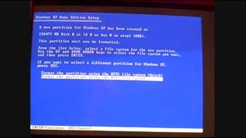 How to redo a hard drive with windows XP part 1 of 4