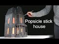 How to Build Bates Motel House with Popsicle sticks Time-Lapse