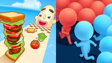 Sandwich Runner vs Count Master - All Level Gameplay Android,iOS - NEW MOD APK MEGA UPDATE GAMEPLAY