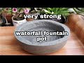 How to make waterfall fountain cement pot
