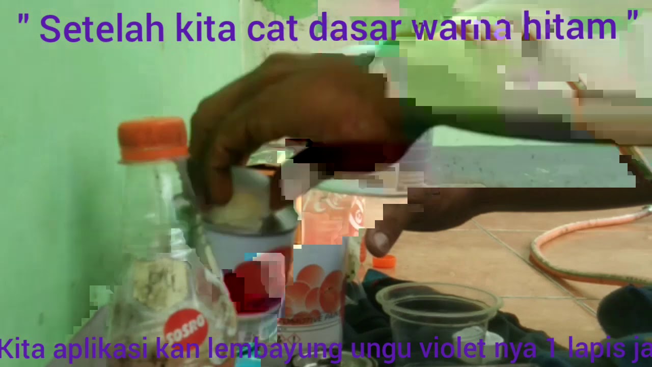 cara cat body motor warna hitam lembayung ungu violet part 