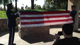 Bruce's military funeral service at the Riverside National Cemetery