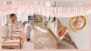 DAY IN THE LIFE | cozy clothing haul, new home items & getting work done! ✨