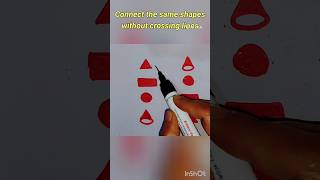 Connect the same shapes without crossing/ mind games/ challenging games/ #tricks #shorts #logic