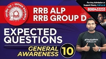 RRB ALP General Awareness Mega Set 10 | RRB ALP, Group D & RPF Expected Questions by Abhijeet Sir
