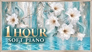 Aqua Floral Elegance – 1 Hour Soft Piano | 4K TV Wall Art & TV Wallpaper screenshot 4
