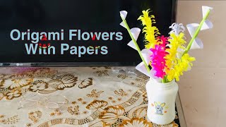 How to make Origami Flower with Paper | 5 minutes Video Ideas | Origami Craft | Paper