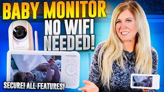 Best Baby Monitor Camera No Wifi Needed | Hack Proof | Big  Screen & Sound  |  MomCozy