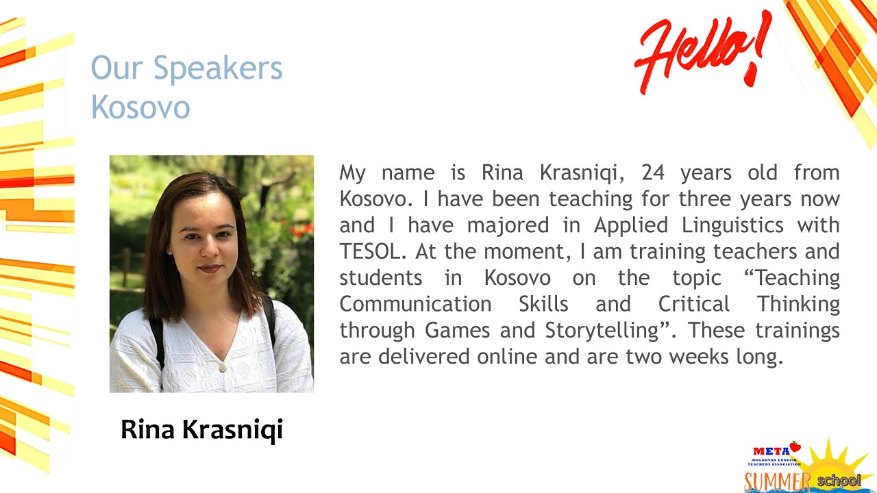 META Summer School 2020 - Day 4 - Rina Krasniqi