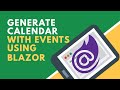 Generate Calendar with Events Complete Example || BCL