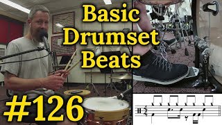 Drumset Basic Beats #126 - Snare Drum Variations
