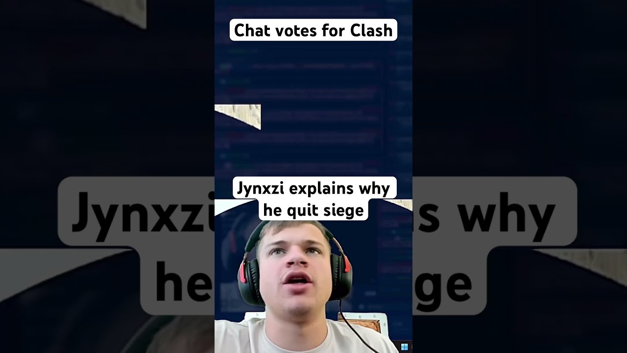 The Reason Jynxzi Quit Siege Clashroyale Rainbowsix Statement Chat