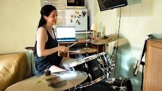 A two-bar 8th-note ride pattern