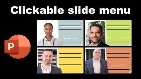 PowerPoint: Clickable slide menu for on the fly nonlinear navigation