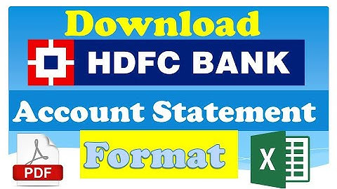 How to download hdfc bank statement through Net Banking in PDF & Excel Format