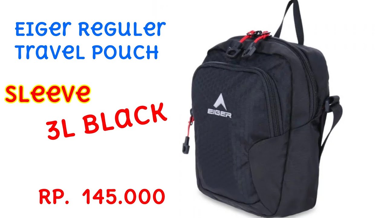 Eiger Reguler Travel Pouch 3l black riview YouTube